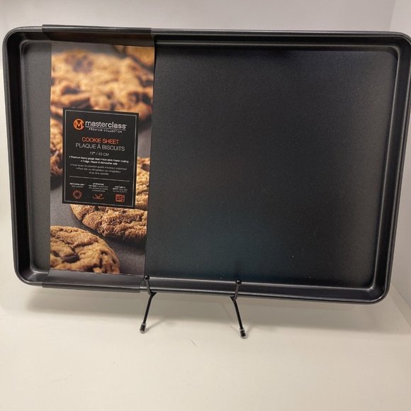 Master Class Cookie Sheet Baking Pan 17"x 12"x 1" Black Non Stick NWT - Picture 1 of 4